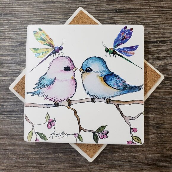 Sandstone Bird Coasters created by Angie Bryan Creations Buyers Choice of one - Picture 4 of 8